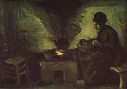 Vincent Van Gogh Peasant Woman Near the Hearth oil painting picture wholesale